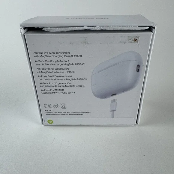 Apple AirPods Pro 2nd Gen Wireless Earbuds White Bluetooth USB-C Case MTJV3AM/A - Picture 3 of 11